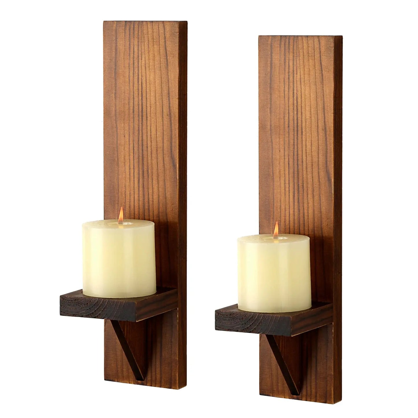 Set of 2 Wooden Wall plant holders
