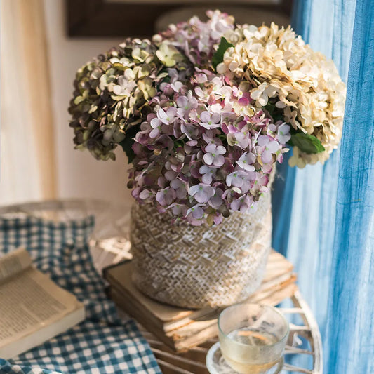 Silk Hydrangea Vase