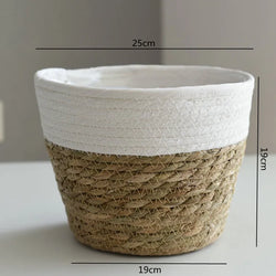Straw Weaving Flower Plant Basket.