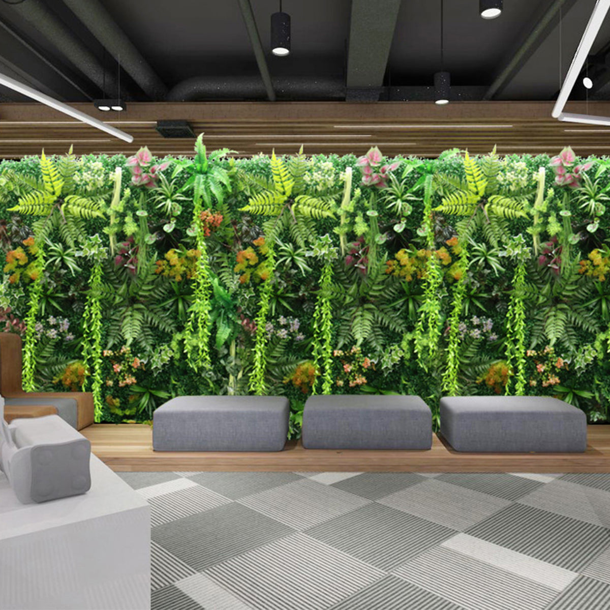 Flower plant wall reusable grass