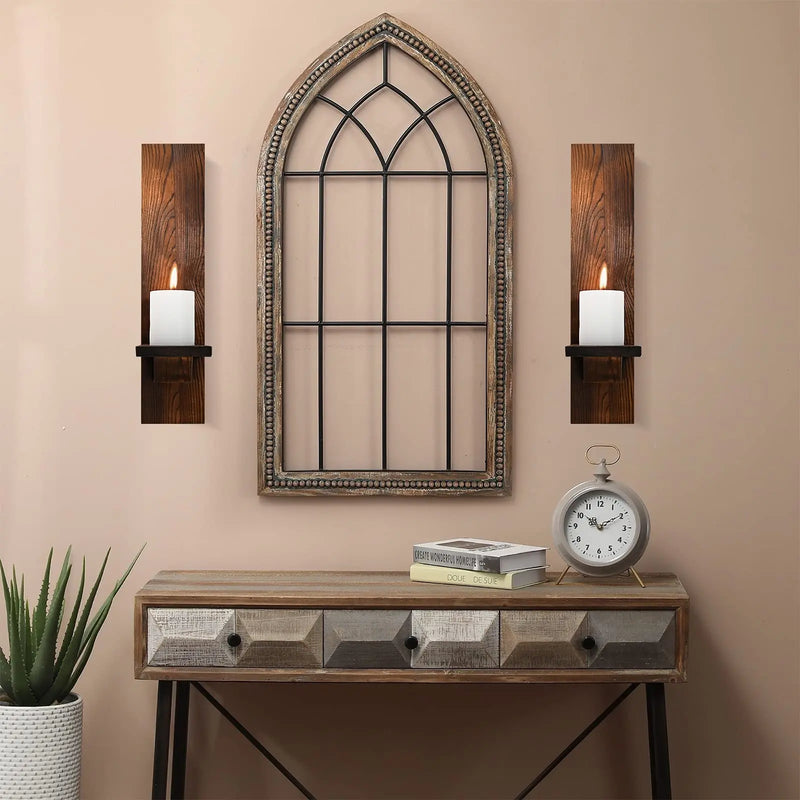 Set of 2 Wooden Wall plant holders