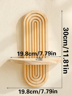 Boho style wooden wall shelves