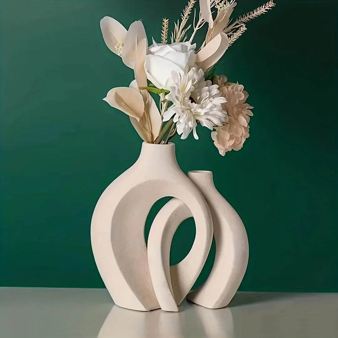 Hollow nordic modern ceramic vase