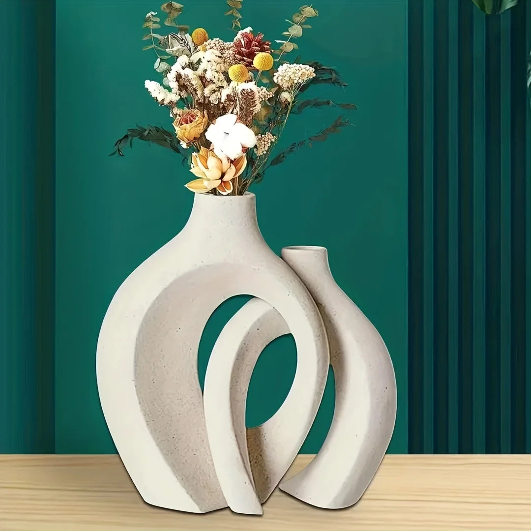 Hollow nordic modern ceramic vase