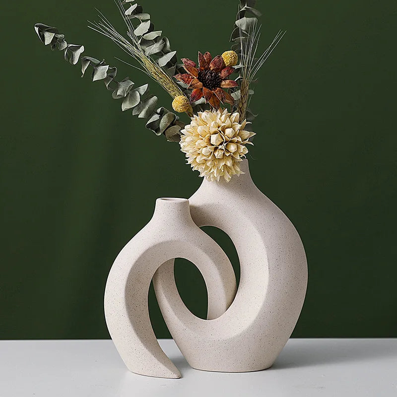 Hollow nordic modern ceramic vase