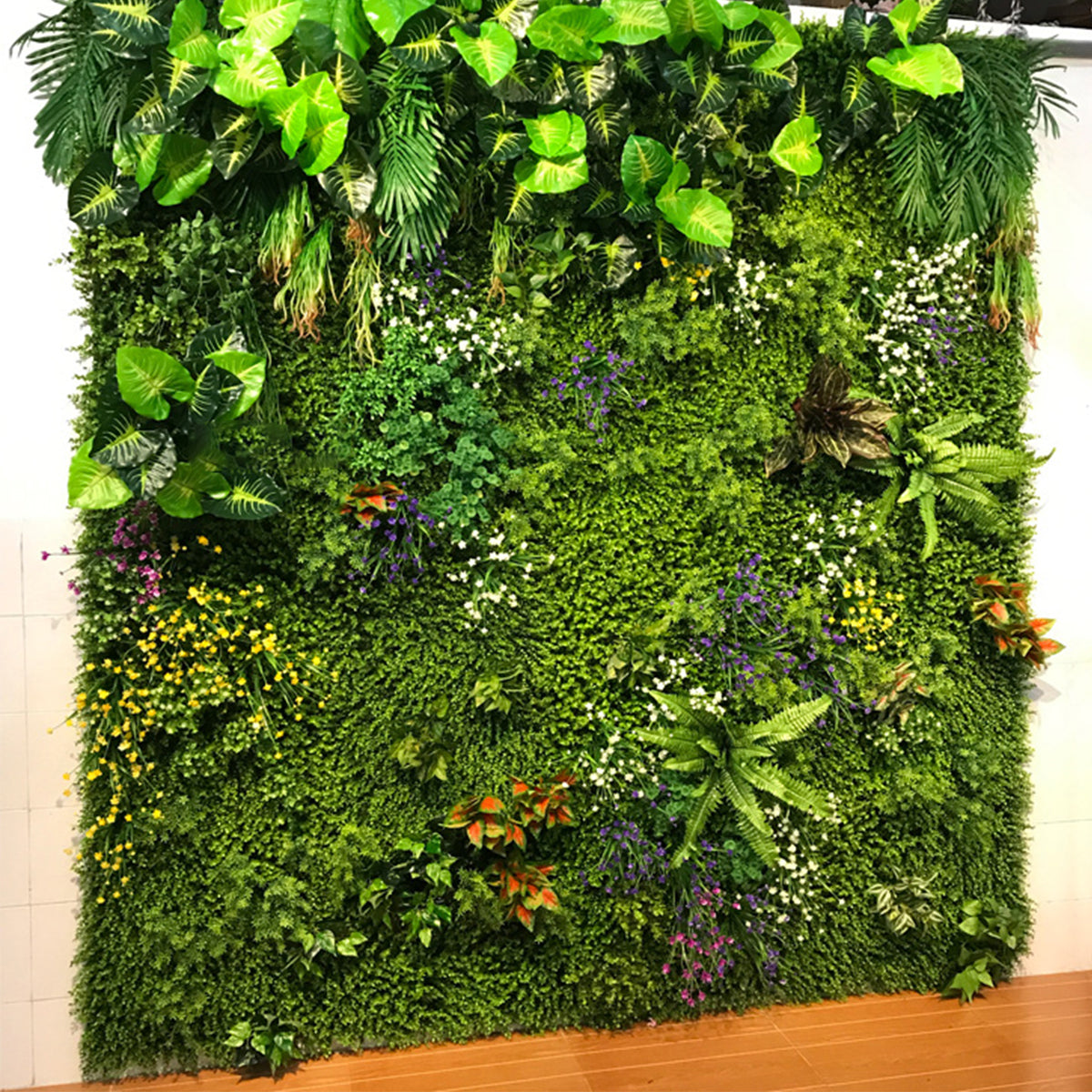 Flower plant wall reusable grass