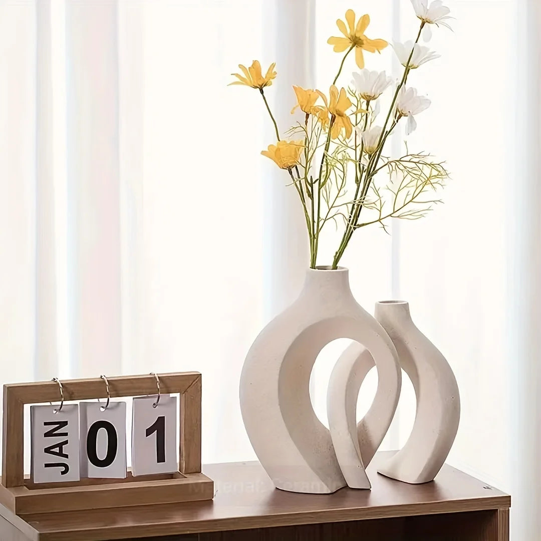 Hollow nordic modern ceramic vase