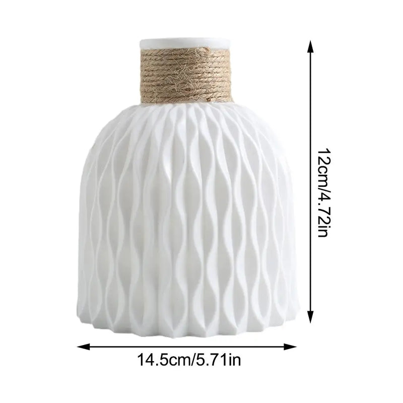 Rope plastic vase